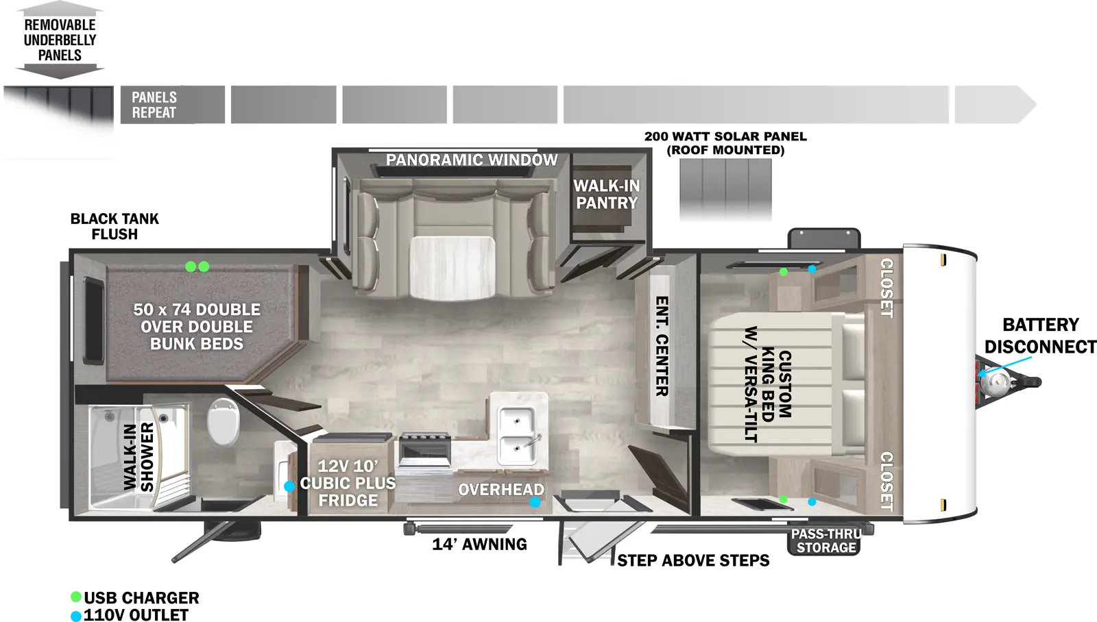 X Lite Northwest 241BHXL Floorplan
